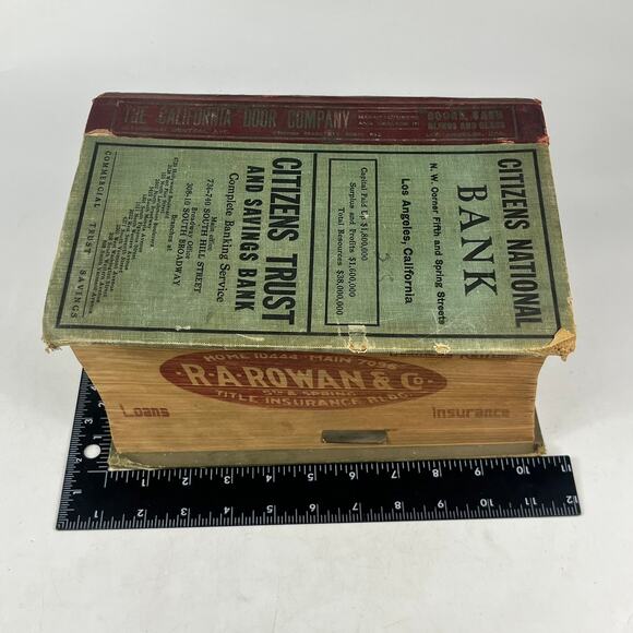 1928 Los Angeles CA City Directory POOR Ancestry Genealogy San Fernando Valley - Picture 7 of 12